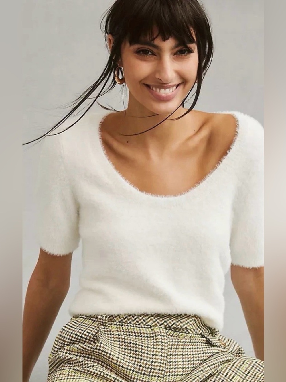 NWT Maeve for Anthropologie "Rona" eyelash
sweater tee sz XL